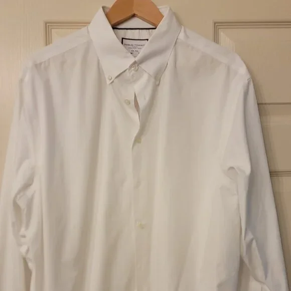 Charles Tyrwhitt Long-Sleeve Oxford Shirt - White - Picture 1 of 4
